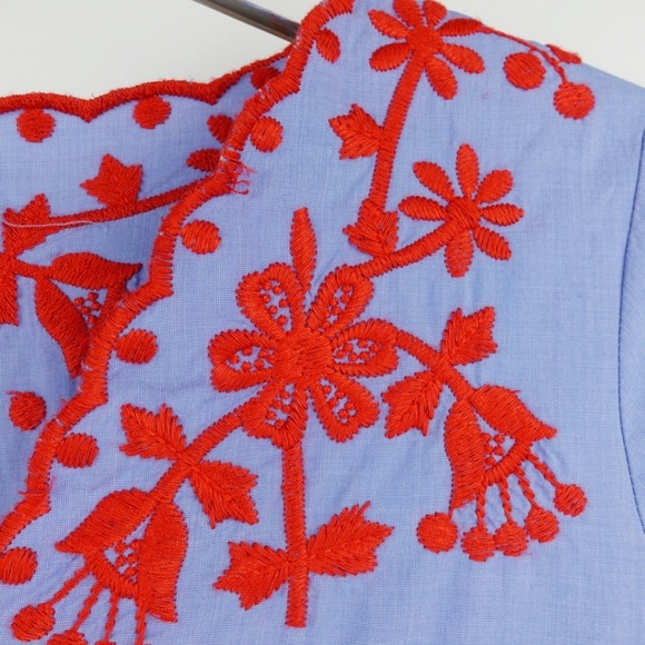 Madewell Embroidered Breeze Shift Dress - Picture 6 of 8